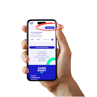 Connectez-vous à votre compte KadoEnjoy et cliquez sur “Nouvel Achat”