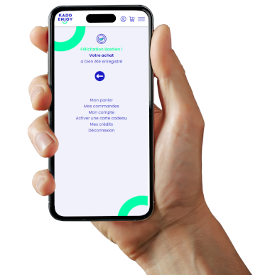Message de confirmation visuelle à l’écran après validation de l’e-chèque